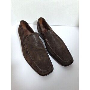 Johnston & Murphy Suede Leather Loafers Mens 11.5M Brown Slip On Preppy Casual